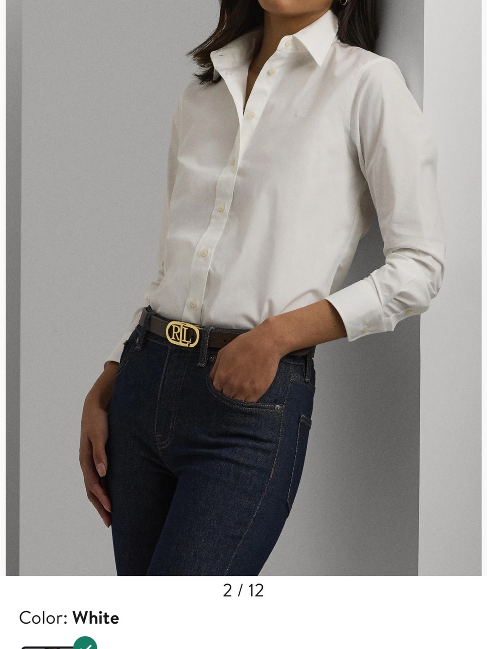 Ralph Lauren Non-Iron Straight-Fit Shirt Size S